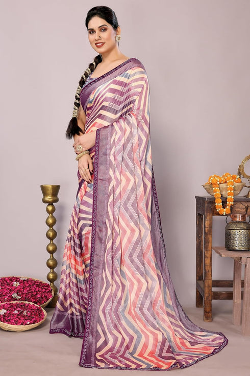 Vasthrlay Fashion Chiffon Georgette Light Ethnic Wear