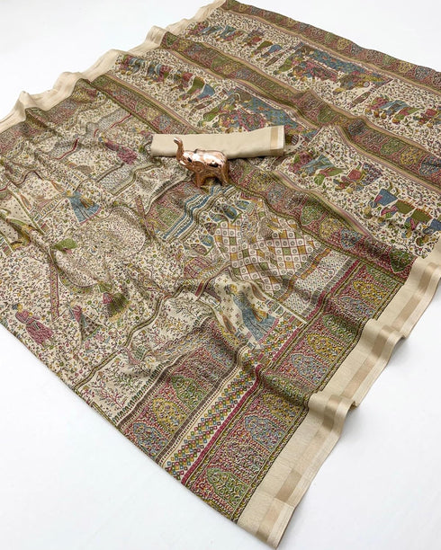 Vasthrlay Kalamkari Darkblue