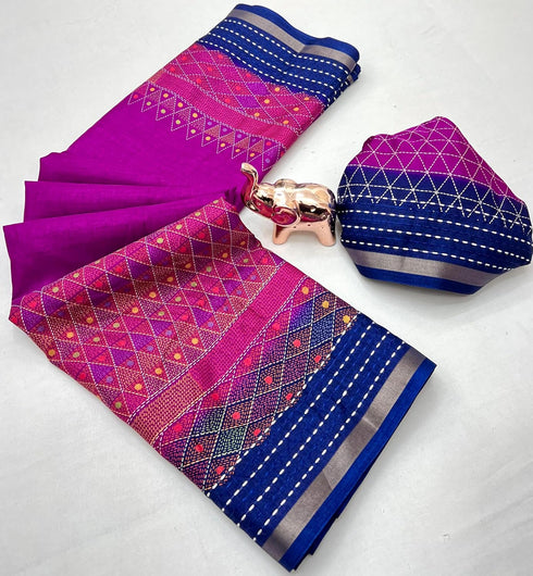 Vasthrlay Gadhwal Weaving Contrast