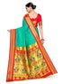 Vasthrlay Paithani Turquoise Saree