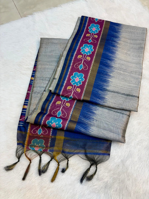Vasthrlay Kalamkari Floral Tussar Designer Blouse