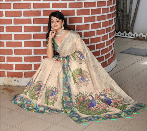 Vasthrlay Handloom Unstitched Saree