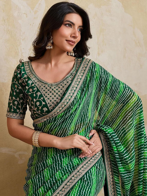 Vasthrlay Embroidered Embellished Wedding Saree