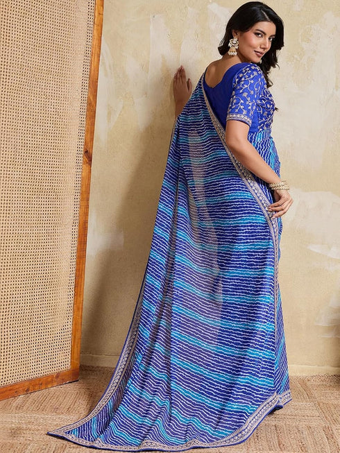 Vasthrlay Embroidered Embellished Wedding Saree