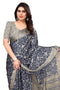 Vasthrlay Fashion Chiffon Georgette Teal Ethnic Wear