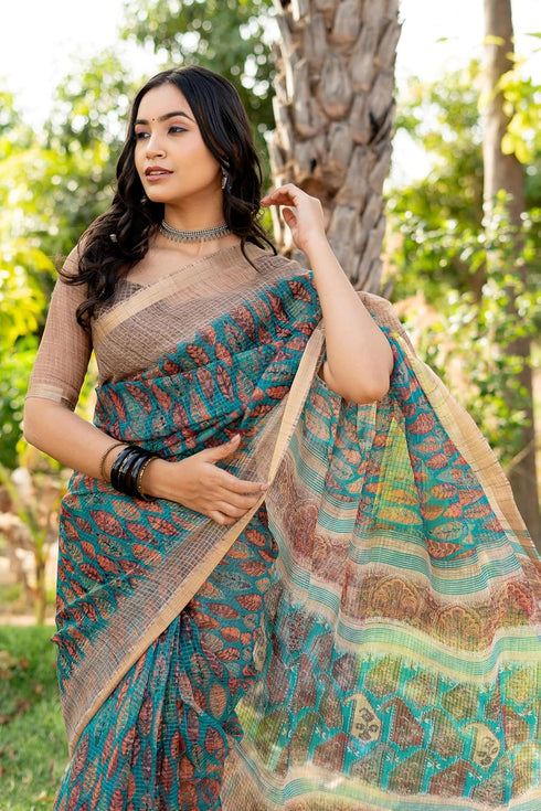 Vasthrlay Fashion Polyester Printed Dusty Ethnic Wear