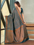 Vasthrlay Kanjivaram Satin Orange Ethnic Wear