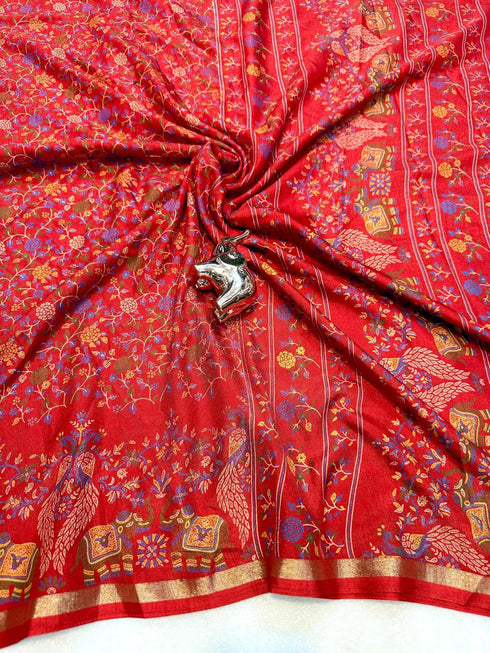 Vasthrlay Kalamkari Digital Piece Navy