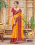 Vasthrlay Georgette Embroidery Unstitched Red Saree
