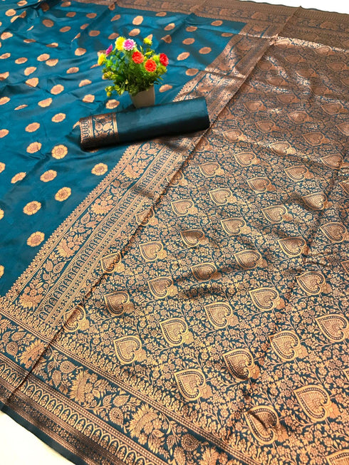 Vasthrlay Banarasi Unstitched Saree