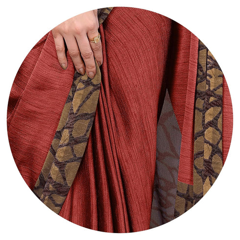 Vasthrlay Fashion Chiffon Abstrect Printed Ethnic Wear