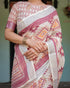 Vasthrlay Handwoven Printed Tasselled Saree