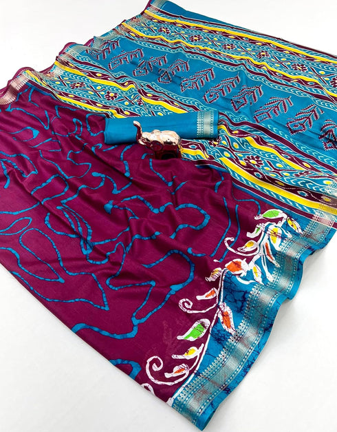 Vasthrlay Beautiful Contrast Printed