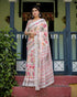 Vasthrlay Handwoven Printed Tasselled Saree