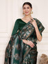 Vasthrlay Kanjeevaram Silk Unstitched Black Free Ethnic Wear