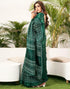 Vasthrlay Womens Printed Unstitched Green Saree