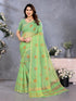 Vasthrlay Pink Unstitched Saree