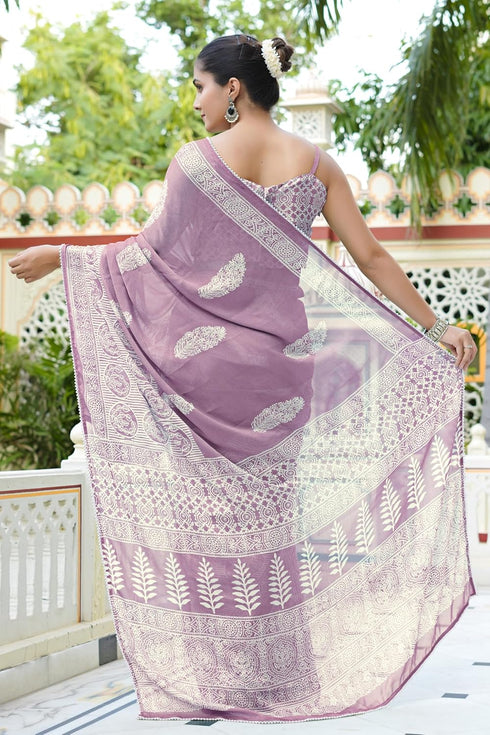 Vasthrlay Fashion Chiffon Printed Ethnic Wear