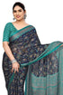 Vasthrlay Fashion Chiffon Printed Navy Ethnic Wear