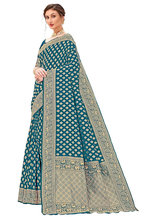 Vasthrlay Banarasi Pink Ethnic Wear