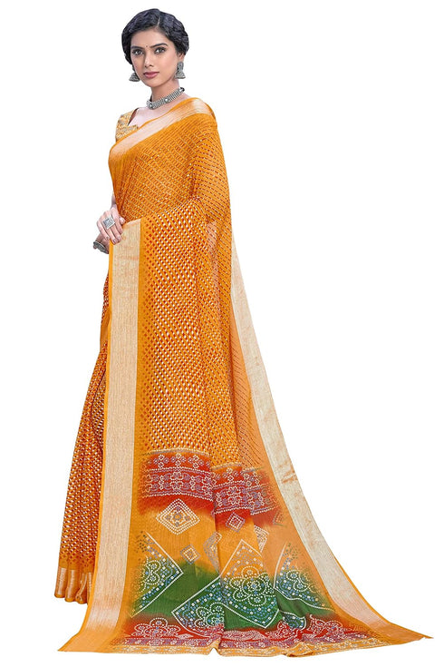 Vasthrlay Bandhani Chiffon Rani Ethnic Wear