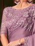 Vasthrlay Embroidery Unstitched Purple Ethnic Wear