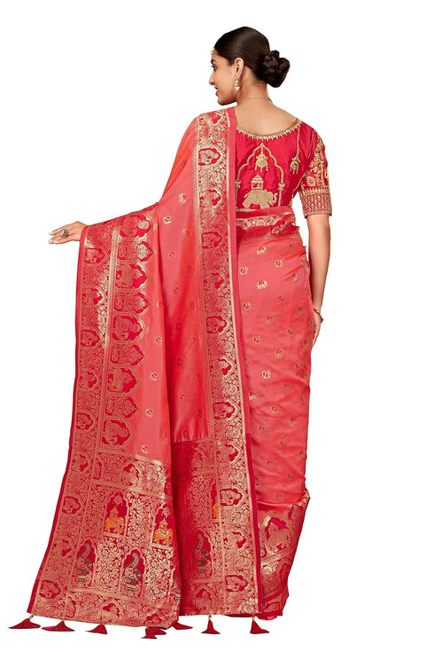 Vasthrlay Traditional Jacquard Banarasi Sareewith