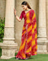 Vasthrlay Chiffon Bandhani Unstitched Green Saree