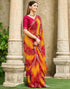 Vasthrlay Chiffon Bandhani Unstitched Green Saree