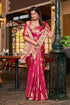 Vasthrlay Organza Patola Unstitched Blouse Saree