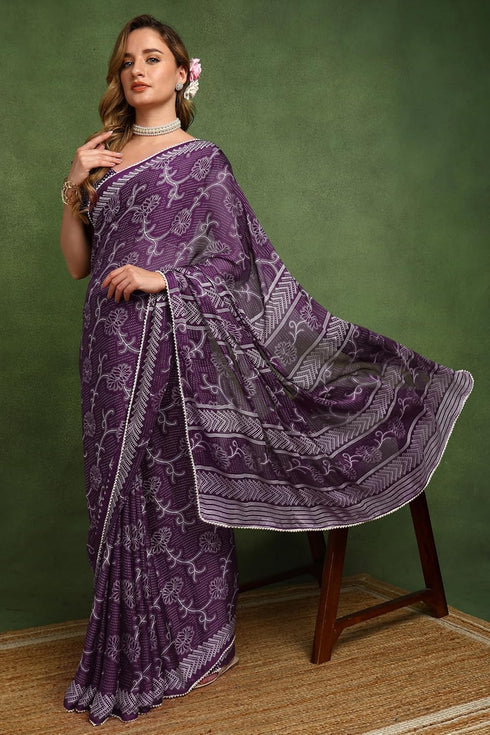 Vasthrlay Fashion Chiffon Printed Ethnic Wear