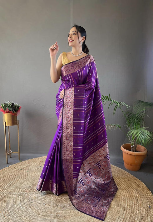 Vasthrlay Women's Kanjivaram Cotton Unstitched Saree