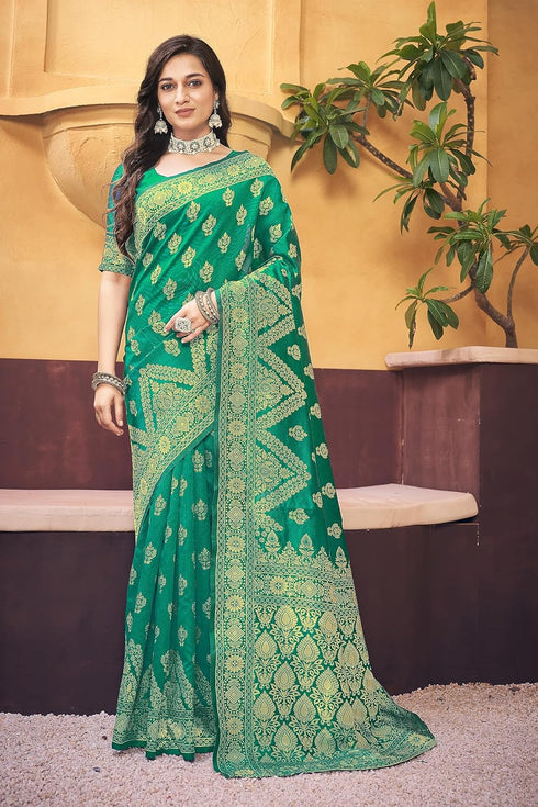 Vasthrlay Banarasi Rama Ethnic Wear