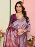 VasthrlayKanjivaram Banarasi Unstitched Mustard Free Ethnic Wear