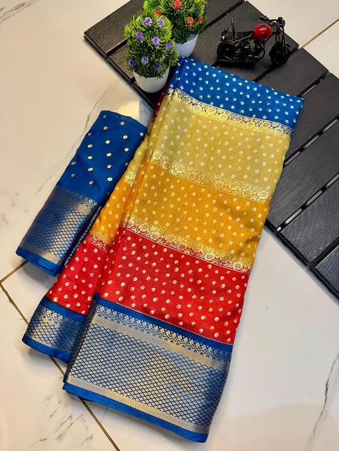 Vasthrlay Kalamkari Georgette Weaving