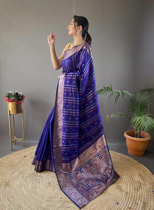 Vasthrlay Women's Kanjivaram Cotton Unstitched Saree