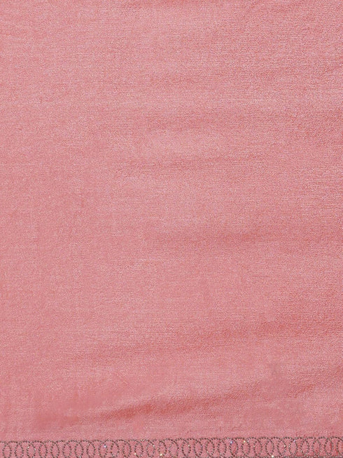 Vasthrlay Chinnon Chiffon Pista Saree