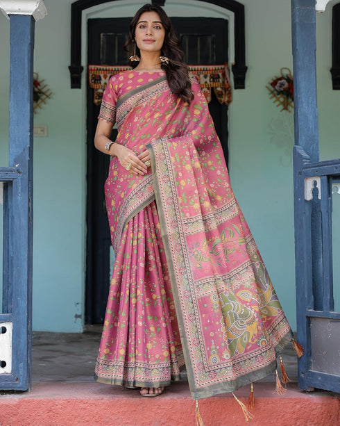 Vasthrlay Handloom Traditional Paisley Saree