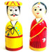 Crafts India Handcrafted channapatna Wooden Marwadi Couple Doll