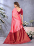 Vasthrlay Silk Unstitched Pink Dark Free Ethnic Wear
