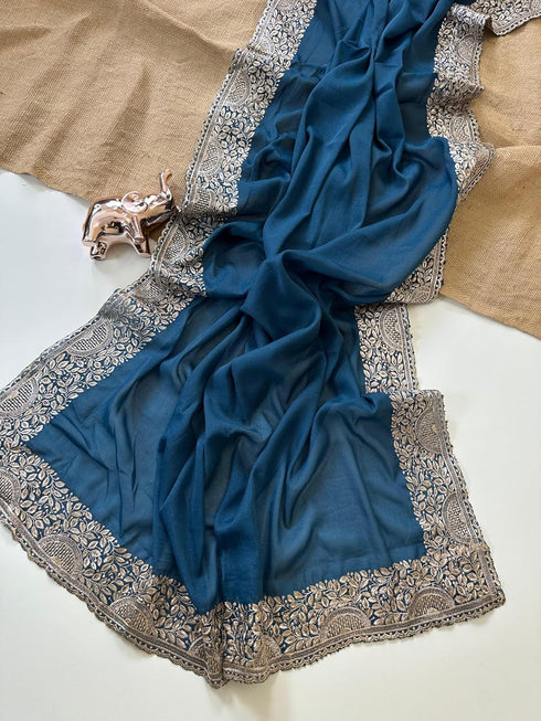 Vasthrlay Embroidery Georgette Unstitched