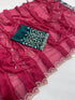 Vasthrlay Pink Georgette Embroidery Saree