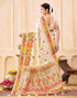 Vasthrlay Banarasi Jacquard Unstitched Grey Saree