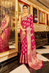 Vasthrlay Women's Organza Designer Unstitched Saree