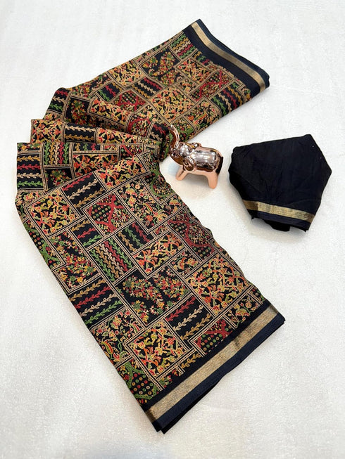Vasthrlay Silk Saree Kalamkari