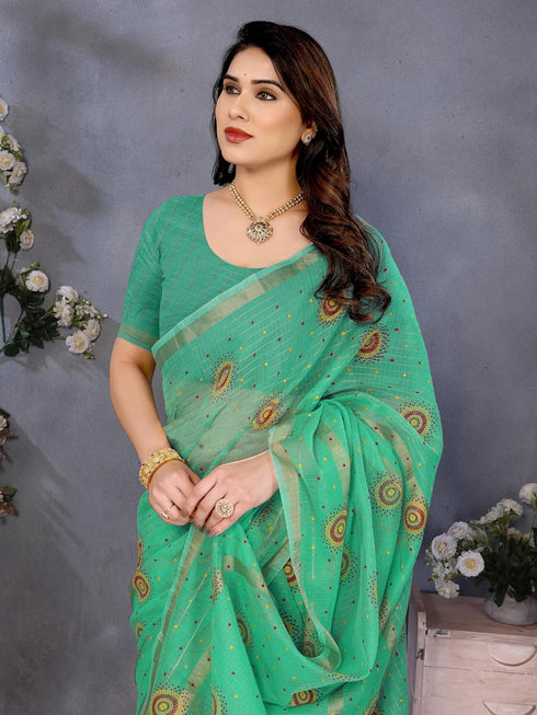 VasthrlayManipuri Unstitched Shagun Yellow Free Ethnic Wear