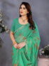Vasthrlay Orange Unstitched Saree