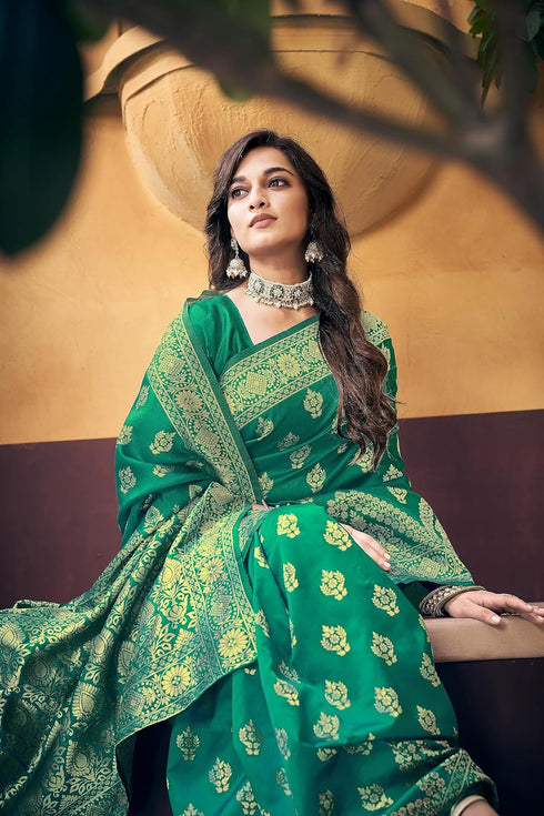 Vasthrlay Banarasi Rama Ethnic Wear