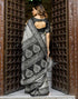 Vasthrlay Womens Printed Unstitched Maroon Saree