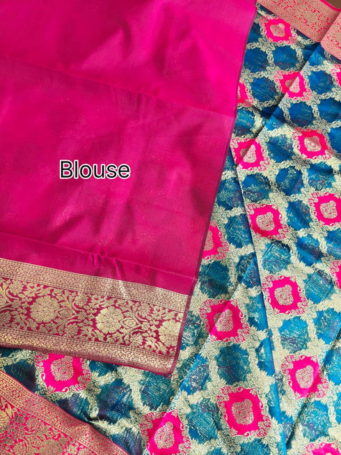 Vasthrlay Banarasi Weaving Contrast